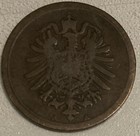1874 German Empire (Deutsches Reich) 1 Pfennig Copper BN Coin - Uncertified — photo 2