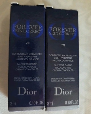2 x Forever Skin Correct by Dior 2N Neutral 3ml Creamy Concealer Mini 0.10 oz 