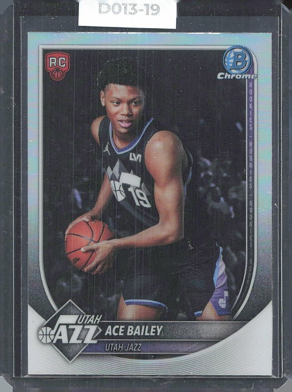 Ace Bailey 2025-26 Bowman Chrome - #BRR-5 Refractor Red RC Logo Utah Jazz NBA