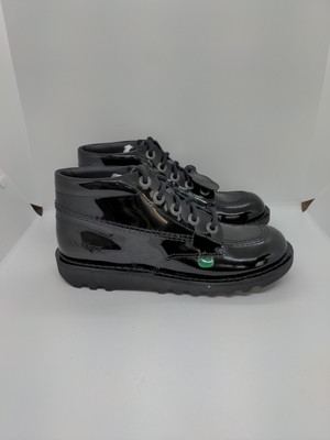 New Kickers Kick Hi Y Core Kids Boots Black Sz 4