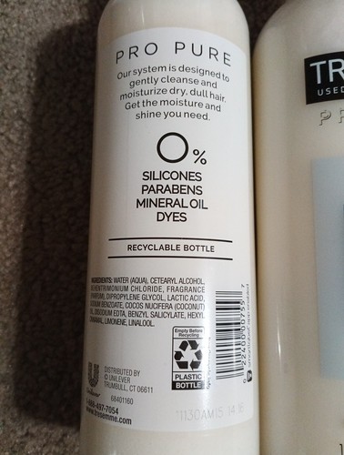 (2 Pack) Tresemme Pro Pure Micellar Moisture Daily Conditioner 16 fl oz - Picture 3 of 5
