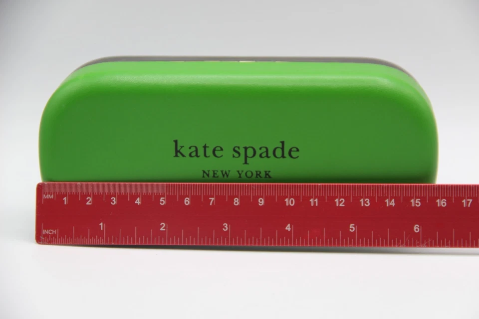 NUEVO KATE SPADE VERDE NEGRO GRANDE AUTÉNTICO GAFAS DE SOL ESTUCHE CON TELA Foto 3 de 3