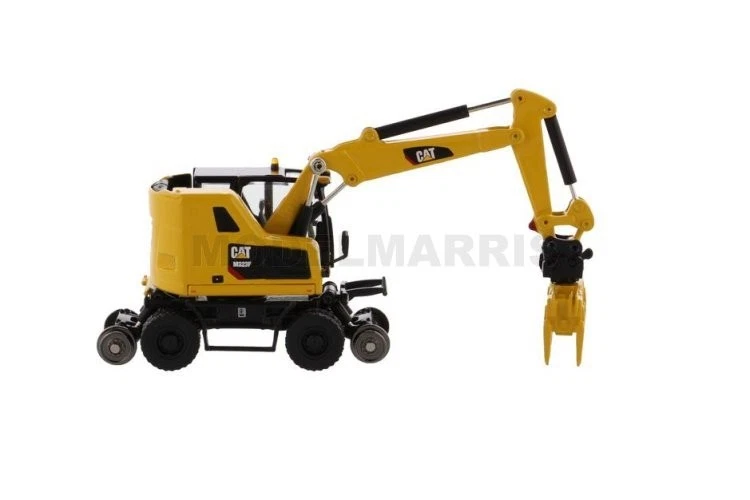 DIECAST MASTERS 85612 CAT M323F escavatore gommato ferroviario giallo 1:87 - Immagine 3 di 4