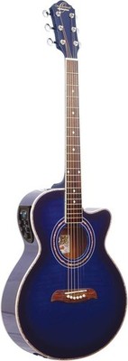 Oscar Schmidt 6 String OG10CE Cutaway Acoustic-Electric Guitar Trans, Right,...