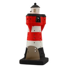 Windlicht Leuchtturmmotiv Kerzenhalter Teelichtlampe Keramik