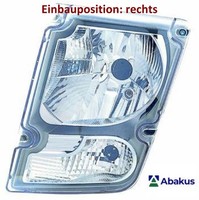 Abakus 773-1129R-LD-EM Hauptscheinwerfer Rechts Scheinwerfer