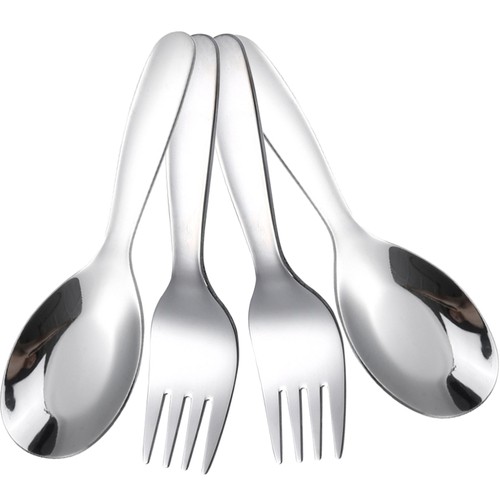 4 piezas utensilios de cuchara para servir buffet de acero inoxidable para niños pequeños - Imagen 12 de 12
