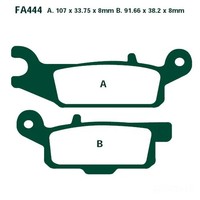 Bremsbelag EBC FA444R Vorne Rechts FüR Yamaha YFM 550 FWA FGZ Grizzly Bj. 2010