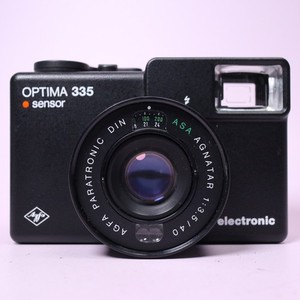 Agfa Optima 335 Sensor 35mm Film Point and Shoot Camera Black Tested
