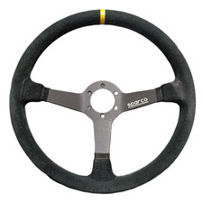 Sparco R368 Steering Wheel 380mm Black Suede 65mm Deep Dish Italy 20 Momo Pitch