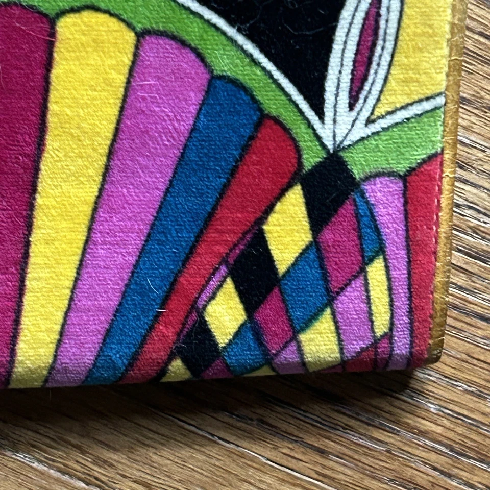 Cartera de Terciopelo Estampada Emilio Pucci De Colección Hecha en Italia Kisslock Cremallera Jana Foto 4 de 4