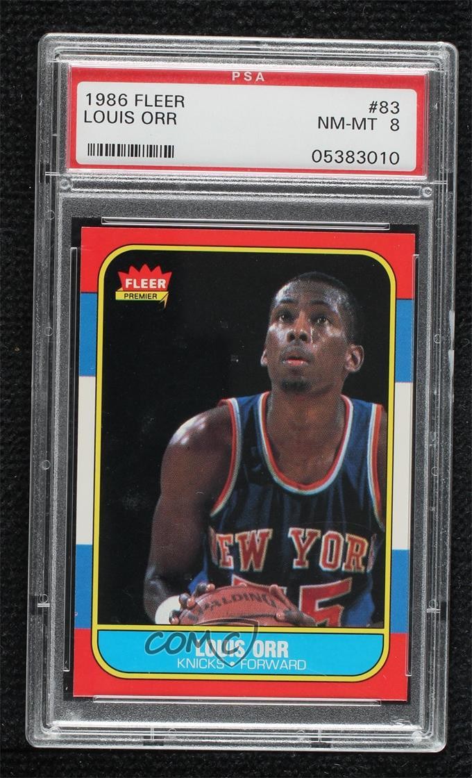 1986-87 Fleer Louis Orr #83 PSA 8 0s4a