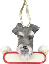 E S Pets Santa's Pals Schnauzer Uncropped Ornament