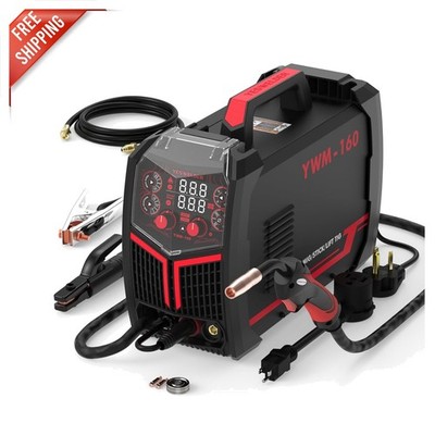 Portable Gasless 160A MIG Welder - Advanced Synergic Control & Dual Voltage
