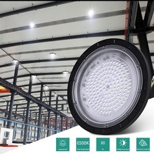 LED High Bay Light UFO Factory Workshop Warehouse Industrial Lights Lamp 6500K
