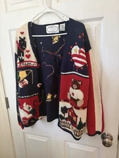 Vintage Eagles Eye Collectibles Valentines Sweater Cardigan