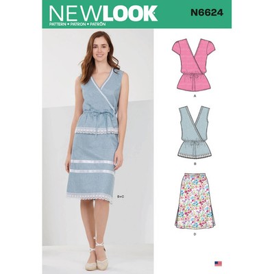 Träger Pull-On Surplice Tops & A-Linien Rock Größe 10-22 Schnittmuster
