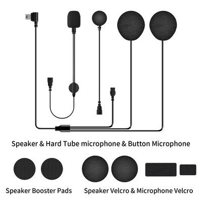 FX8 AIR PRO Hard + Soft Mic Speaker Headset Cable Motorcycle Intercom Microphone