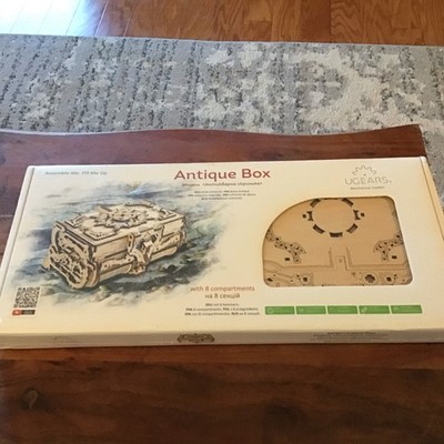 Antique Box Mechanical Models Puzzle Kit Wooden 3D Model Jewelry Box 2019 Sealed