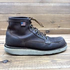 Mens 10 D Danner Bull Run Moc 6" Brown Leather Work Boots Lace Up Moc Toe 15563