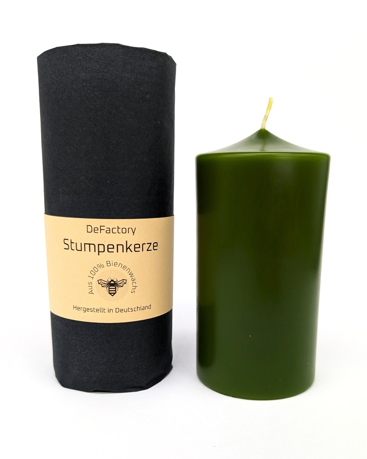 Stumpenkerze 100% Bienenwachs durchgefärbt Adventskerze 30h Advenzkranz 120x55