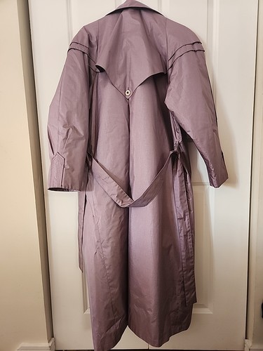 Gabardina British Mist para mujer talla 16 larga con botones delanteros chaqueta con cinturón - Imagen 4 de 17
