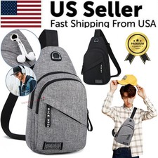 Men Women Sling Bag Crossbody Chest Pack Travel Sports Shoulder Backpack USA