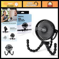 Portable Rechargeable Stroller Fan with Flexible Tripod Legs, 360° Clip-On, 3-Sp