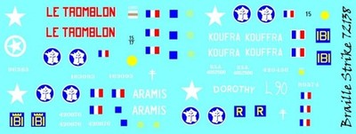 Braille Strike Decals 1/72 M8 HMC - French 2nd Armoured Division