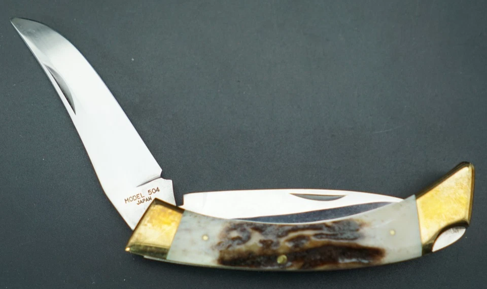 Browning Japan Stag Big Game Model 504 Hunter Hunting Knife /w box sheath NOS A3 - Image 4 of 4