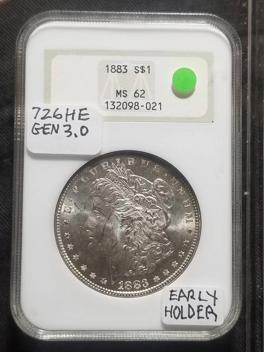 Silver MS 62 Graded 1883 Year Morgan US Dollars (1878-1921) for