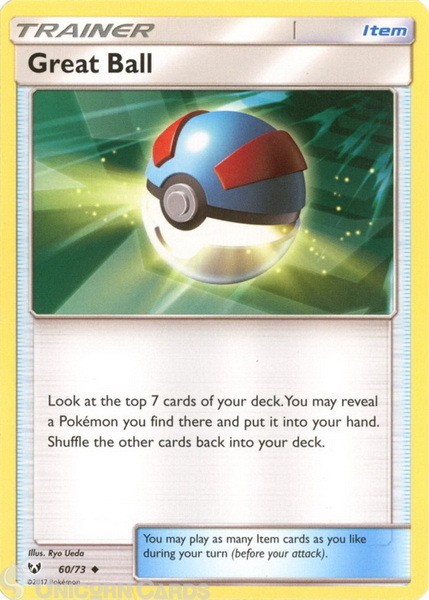 Great Ball 60/73 : Uncommon Mint/Near Mint Pokemon Card : SM3.5: Shining Legends
