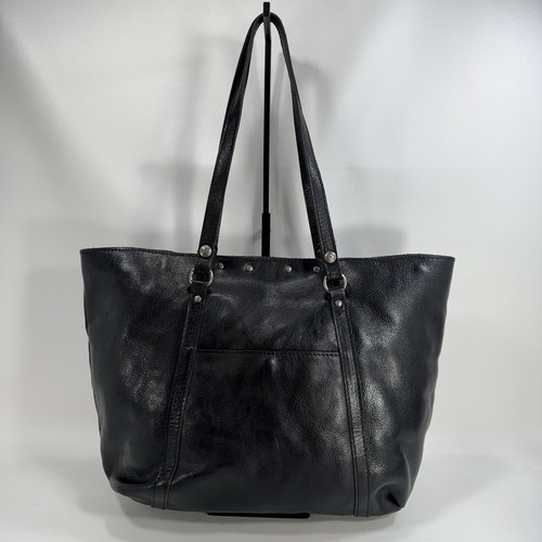 Patricia Nash Large Black Leather Benvenuto Tote Shoulder Bag - Picture 5 of 12