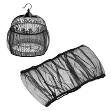 Bird Cage Seed Catcher, 14 Inch Bird Cage Net Cover, Black, XL 
