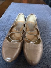 Women s Silver Metallic Leather Ballet Flats Slip-On, Rubber Sole