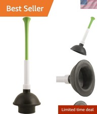 Versatile Adjustable Toilet Plunger for Easy Drain Unclogging - 14-18 in. Design