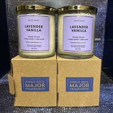 2 x Bath  Body Works Lavender Vanilla Single Wick Candles, 8OZ each