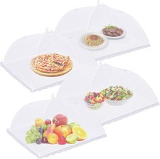 4 Pack Mesh Food Covers 17 inch, Large and Tall Food Covers, Pop-Up Mesh Food Co