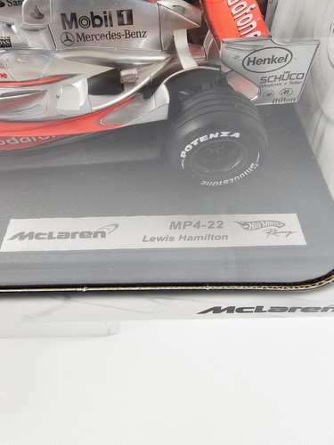 Hotwheels McLaren Mercedes MP4-22 Lewis Hamilton 1:18 Diecast Indy Car K6634 New - Picture 4 of 14