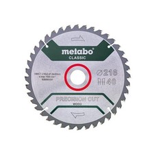 Metabo Precision Cut Wood Circular Saw Blade 216 x 30mm x 40T MPT628060
