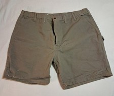 Carhartt B24 DES Faded Duck Canvas Carpenter Shorts Workwear Size 44 Distressed