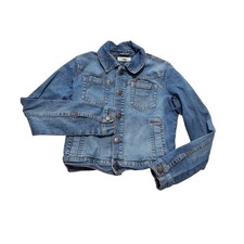 Vintage Tommy Jeans Girls Denim Jean Jacket Y2K 2004 Lion Crest Buttons L Youth