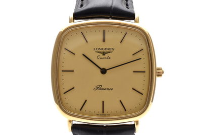 LONGINES Presence メンズ　クォーツ　腕時計 Near Mint] Longines Presence Gold Quartz Men's Vintage Square