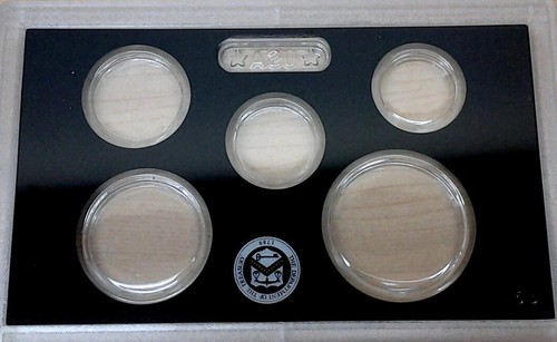 Lot of ten Empty Plastic Lens with Black Insert Holds 5 Coins * NO COINS *