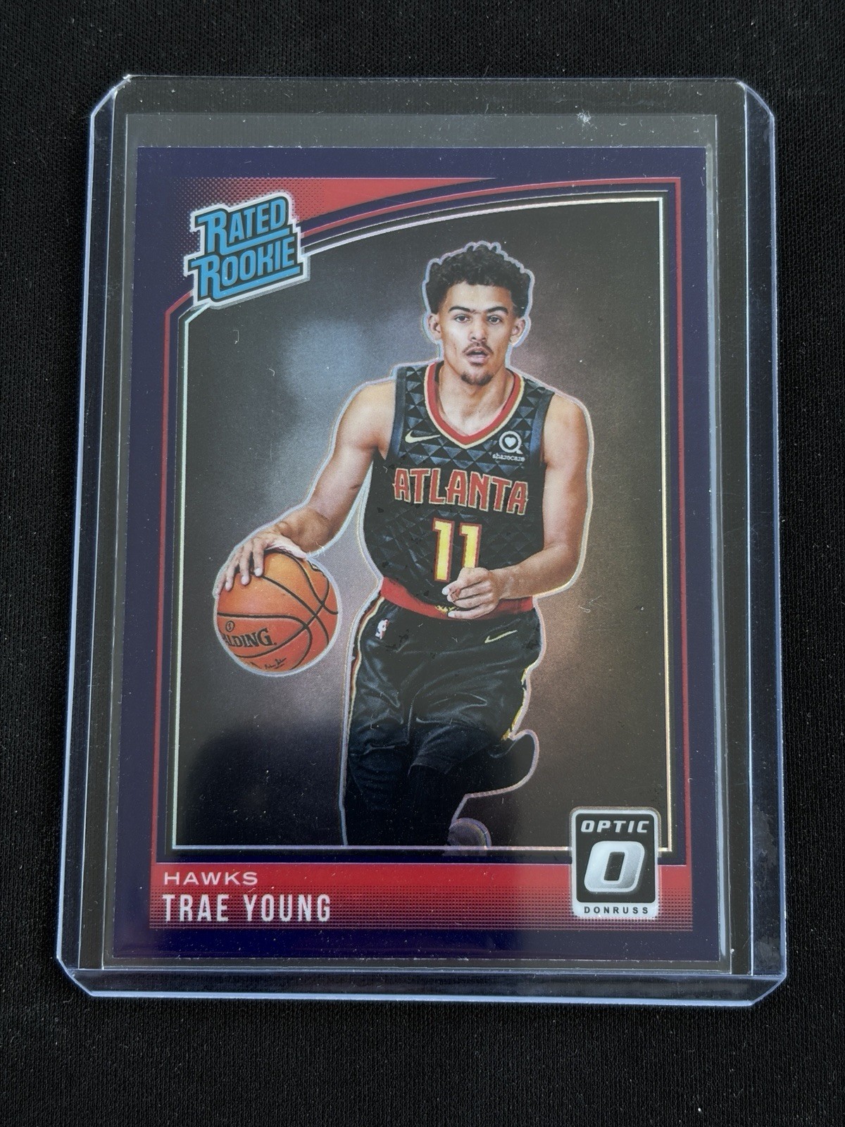 2018-19 Panini Donruss Optic Rated Rookie Purple Prizm Trae Young #198