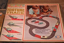 Vintage Ideal Motorific Dearborn Torture Track electric racing set LOT OF TWO 2
