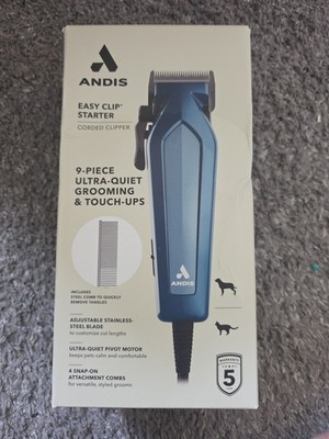 Andis PM-10 Easy Clip Starter Medium Duty Adjustable Blade Clipper 8-Piece Kit