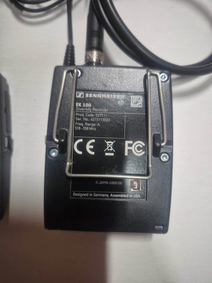 Sennheiser EW100 G3 ENG Kit, EK100 Receiver w/ XLR & SK100 Bodypack +Mic |G Band - Image 4 of 4