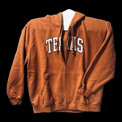 Texas Longhorns Hooded Zipper Sweatshirt Section 101 by Majestic SIZE 2XL