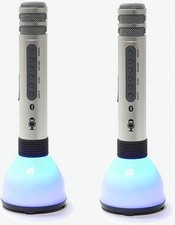 Singing Machine SMM478 Bluetooth Karaoke Handheld Microphone w/Speaker 2 Pack